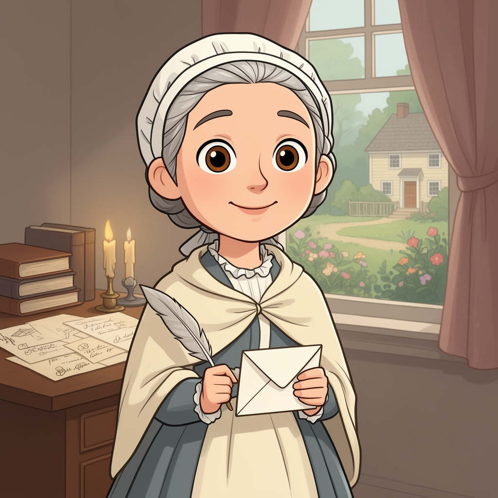 Abigail Adams character illustration