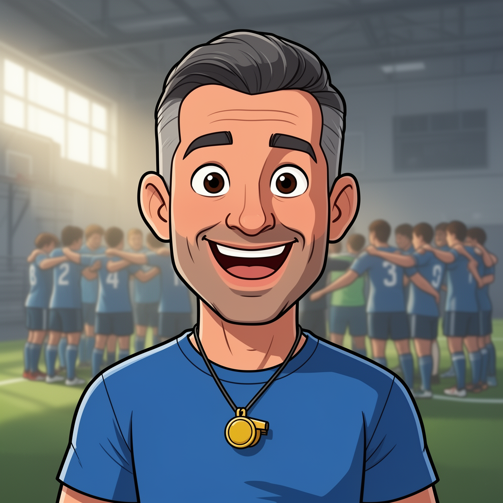 Coach Marcus character illustration