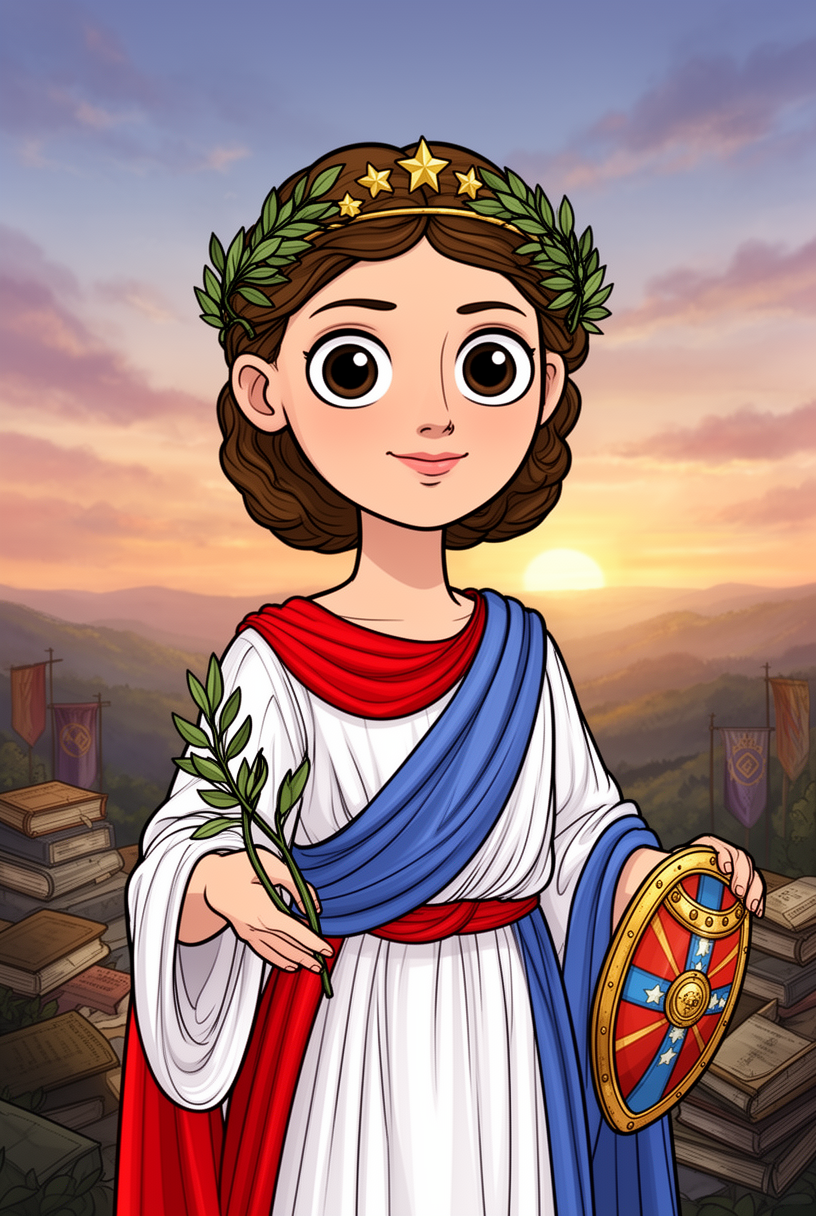 Columbia character illustration