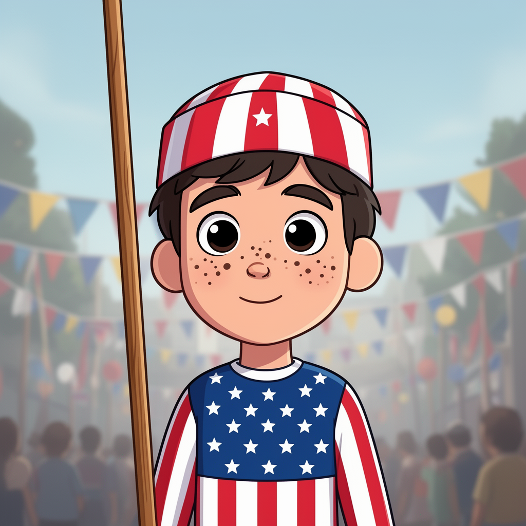 Frankie Fifty Stars character illustration