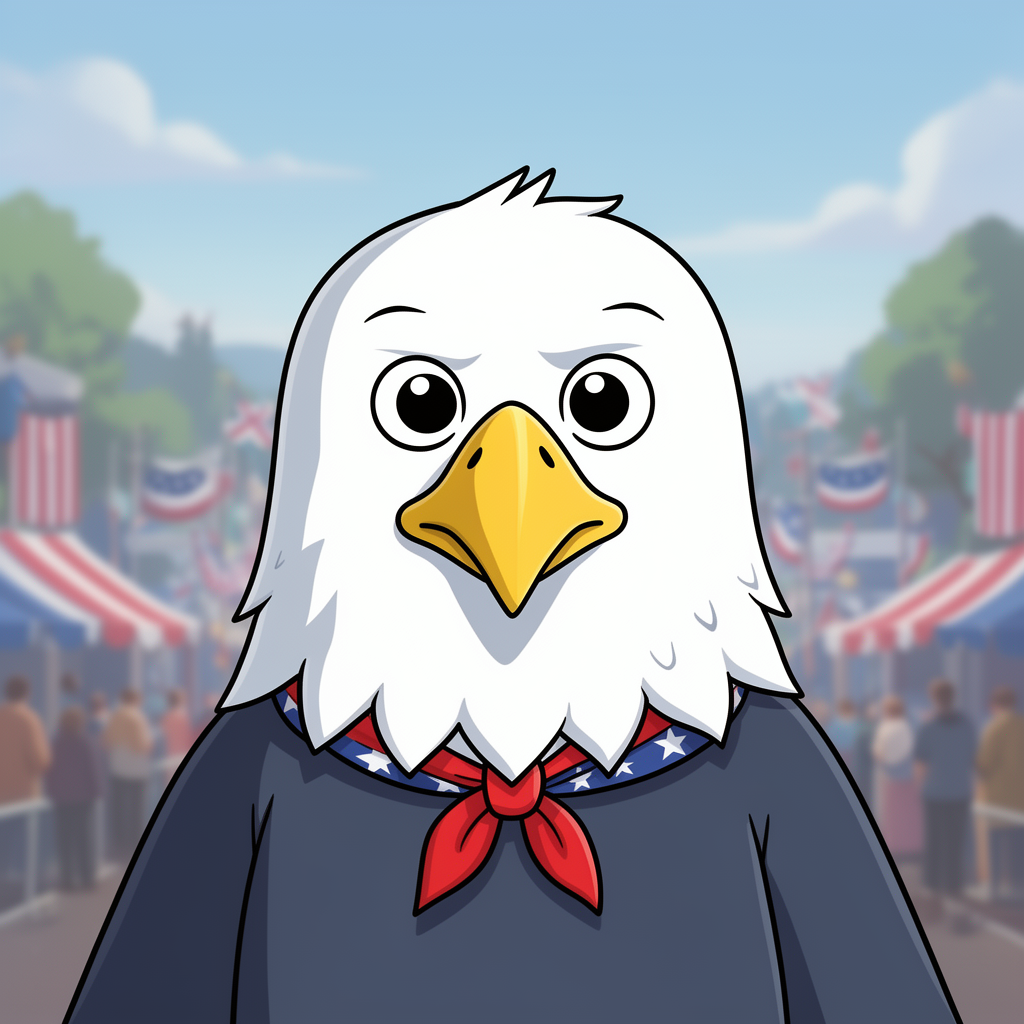 Gary the Bald Eagle character illustration