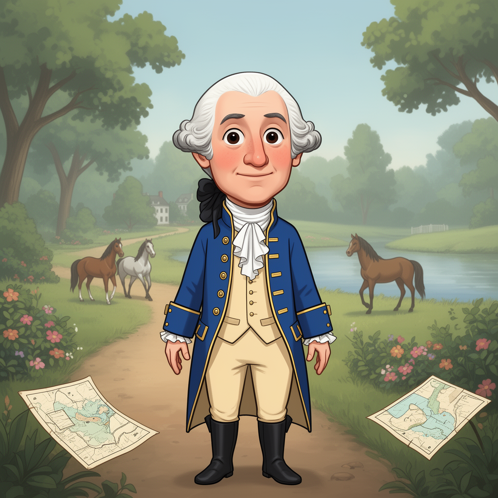 George Washington character illustration