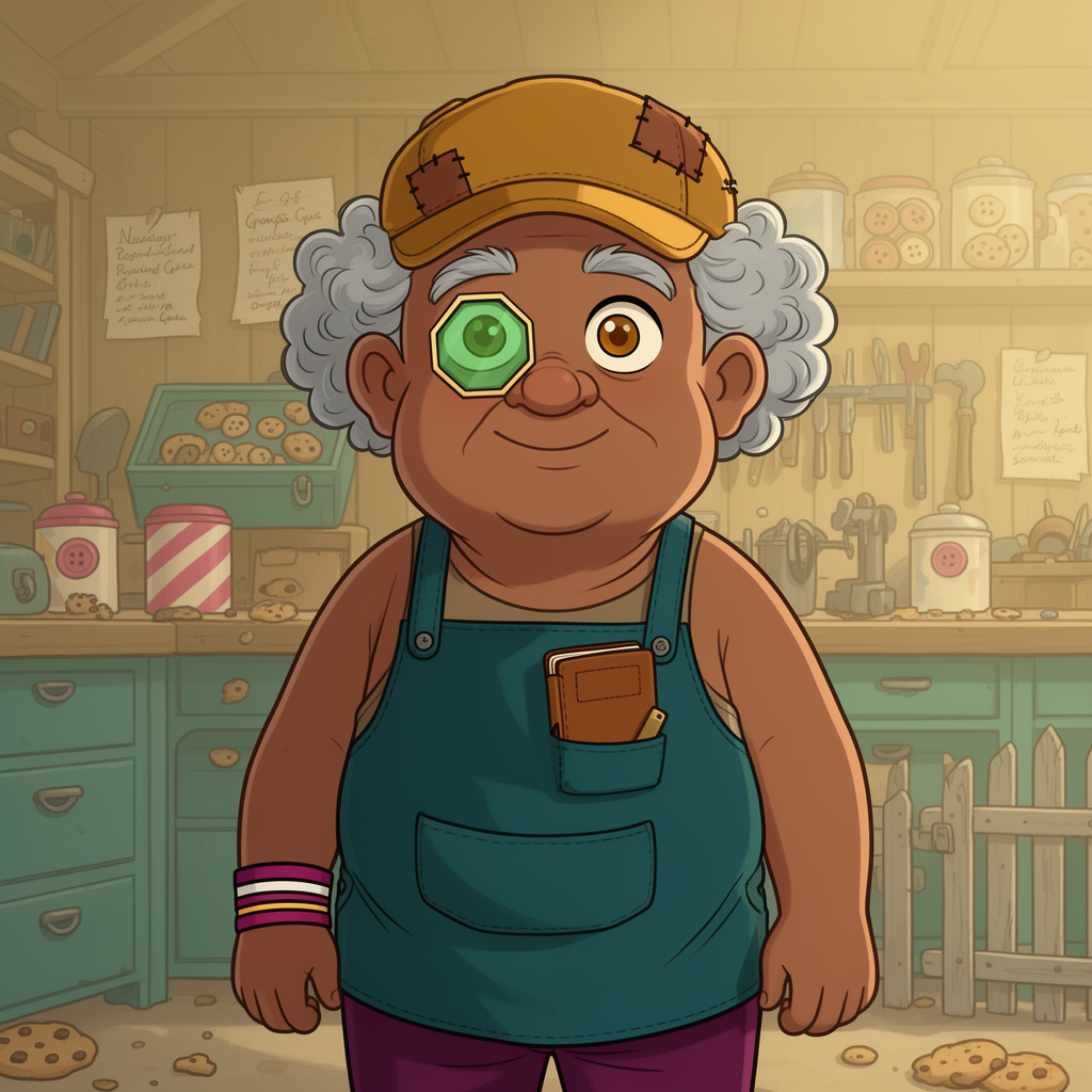 Grandpa Gus character illustration
