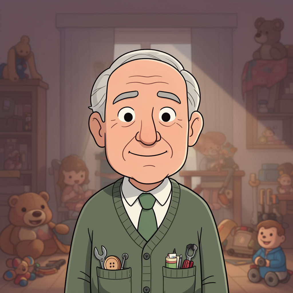 Mr. Buttonboots character illustration