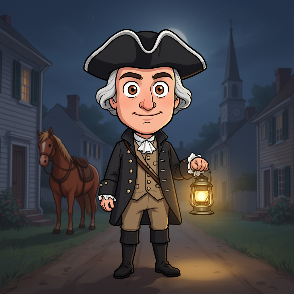 Paul Revere character illustration