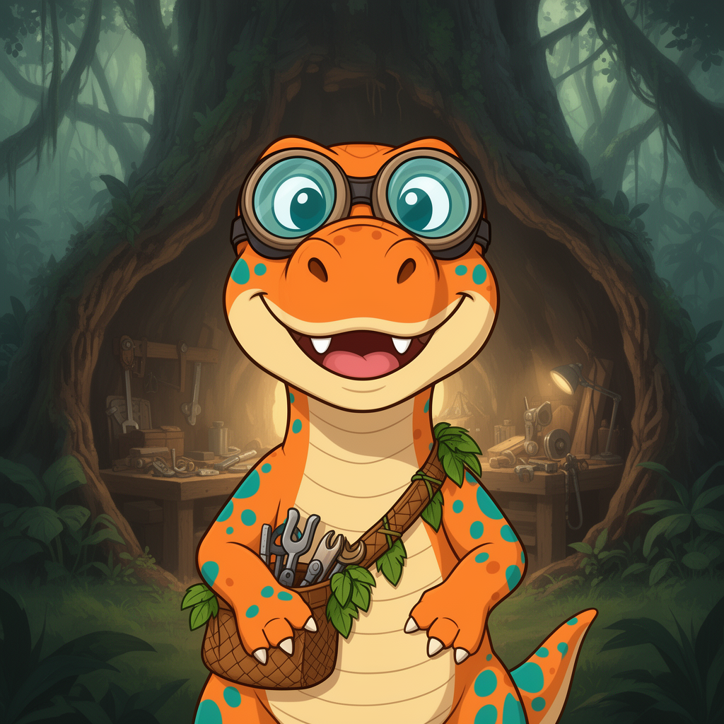 Rexley Roarbright character illustration