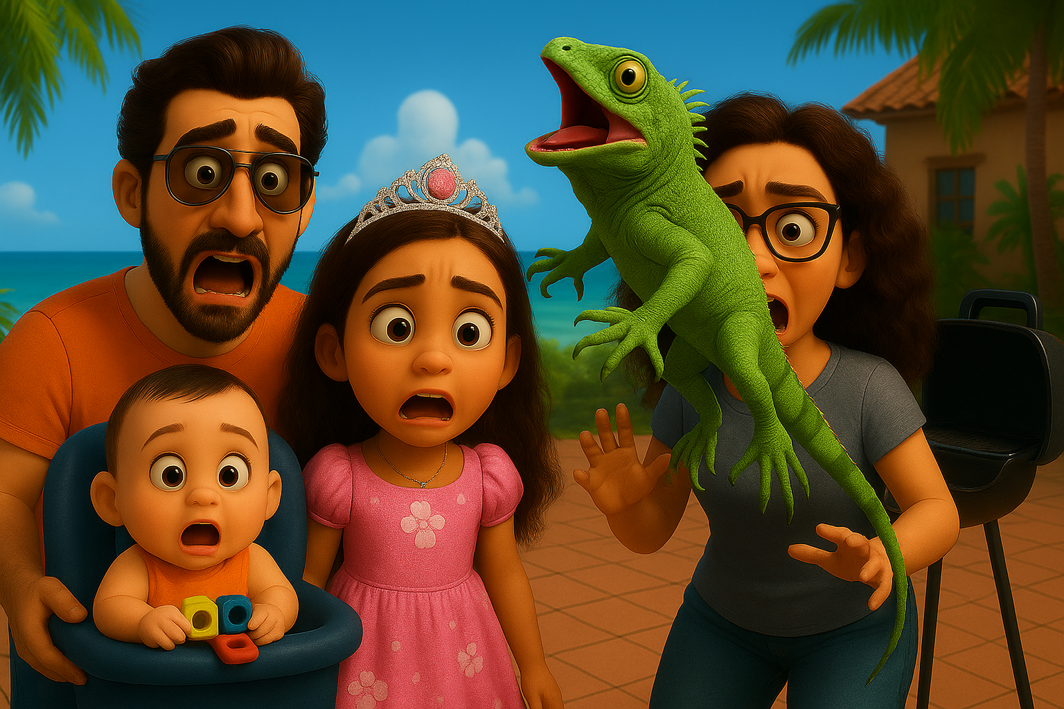 The Iguana Surprise Barbecue cover