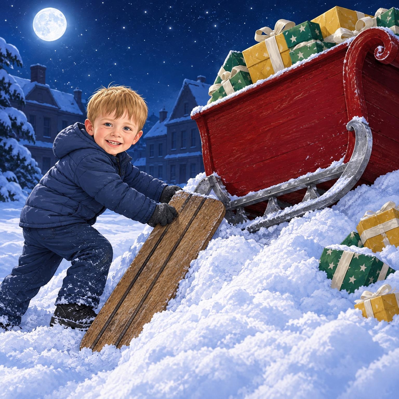 Graysyn Gets Christmas Moving cover illustration