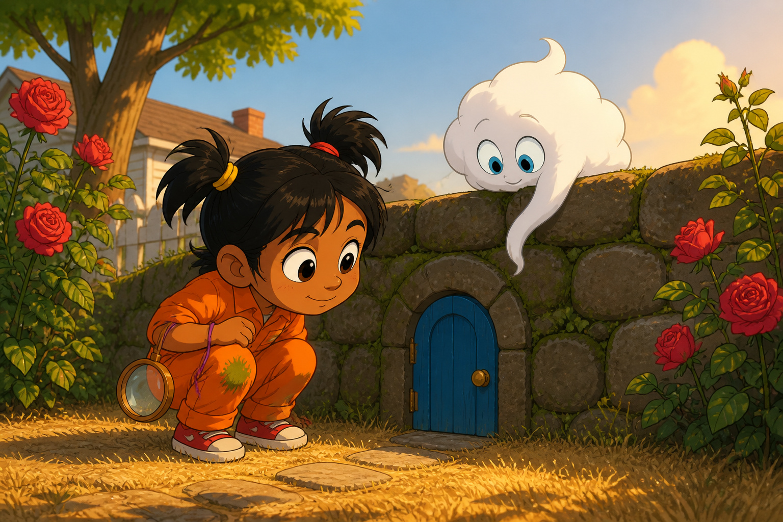 The Tiny Door and the Shy Cloud cover illustration