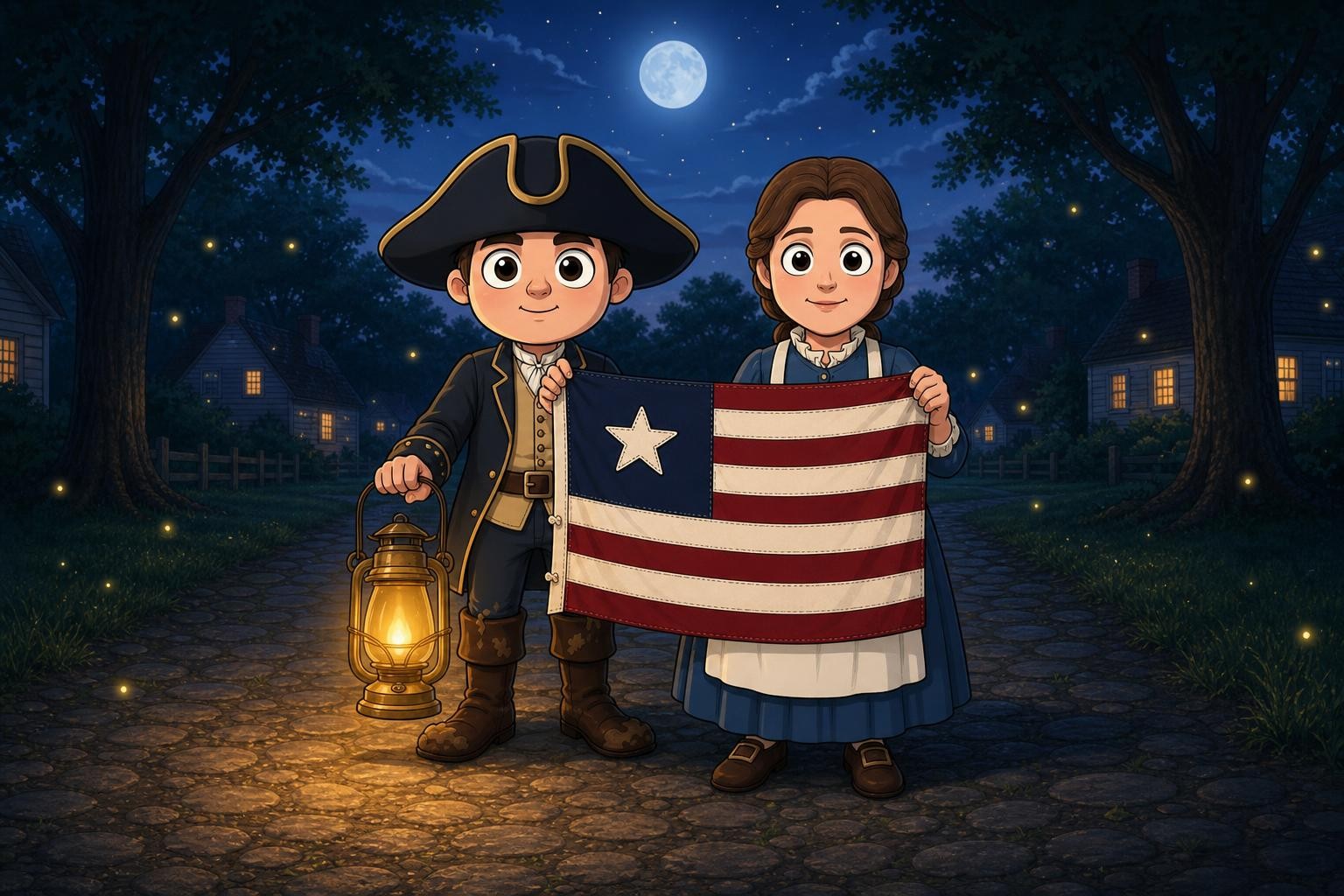 Lantern Lou and the Dawn Flag cover illustration