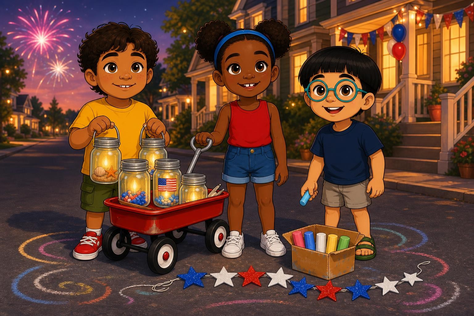 The Parade of Home Lights cover illustration