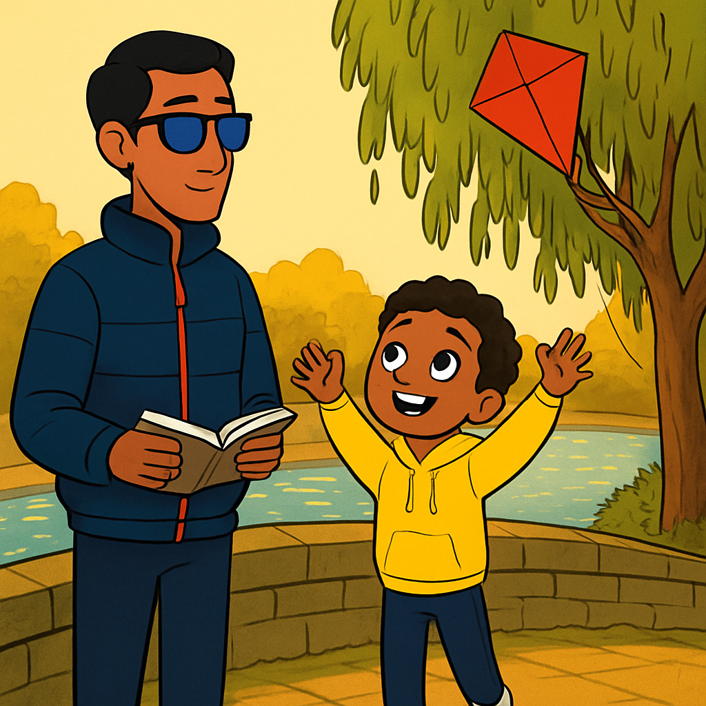 Notebook and the Kite Story cover illustration