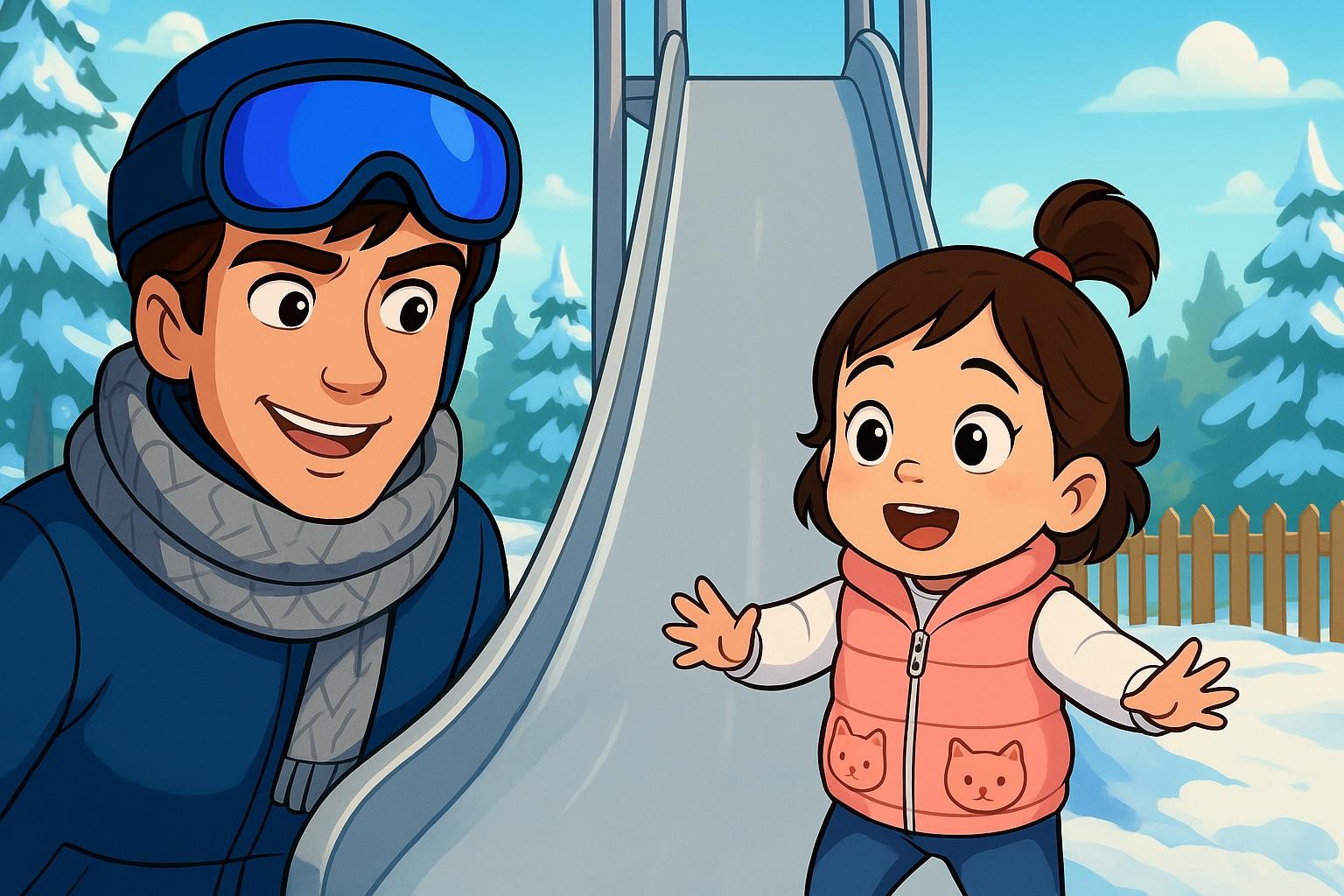 Blizzard Ben and Mimi Puff on the Big Big Slide cover